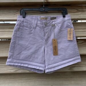 Nine West Vintage America lilac denim stretch shorts NWT Women 10/30
